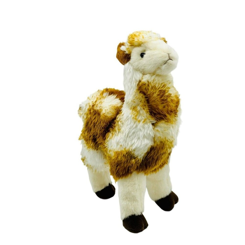 Douglas Liam Llama Plush Alpaca 11 inch Cream with Brown